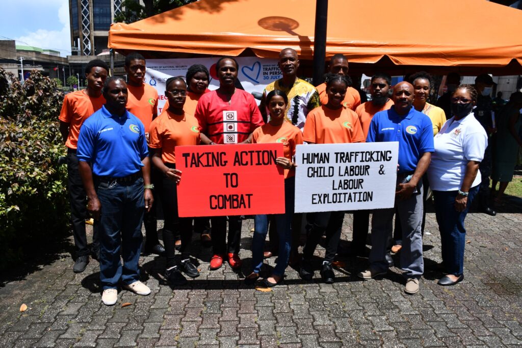 The Ministry of National Security observes World Day Against Trafficking in Persons 2022 at the Brian Lara Promenade, Port of Spain on Saturday 30 July, 2022.