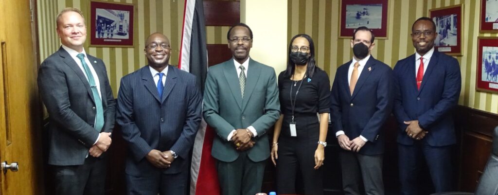 Minister Hinds meets with US Officials on Counter Trafficking Issues on August 15, 2022.