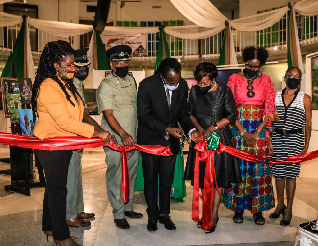 Minister Hinds opens the Trinidad and Tobago Prison Service 11th Annual Inmates' Art Exhibition on June 01, 2022.